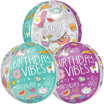 16" Selfie Celebration Orbz Balloon Party Expo