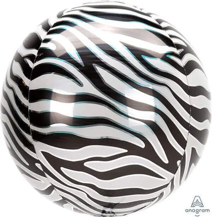 16" Zebra Orbz Balloon Party Expo