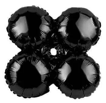 17" Black Quad Mylar Balloon Party Expo