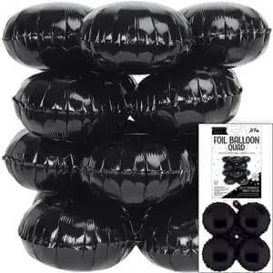 17" LaFete Quad Mylar Balloons - Black (4ct) Party Expo