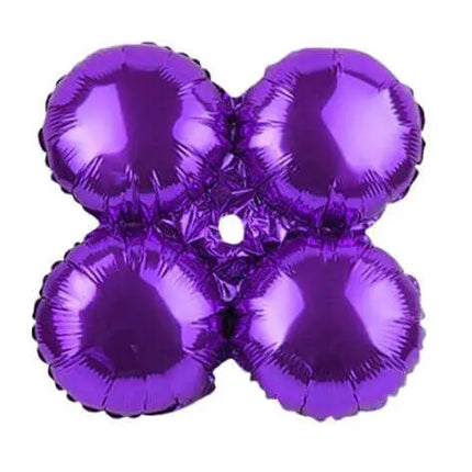 17" Purple Quad Mylar Balloon Party Expo