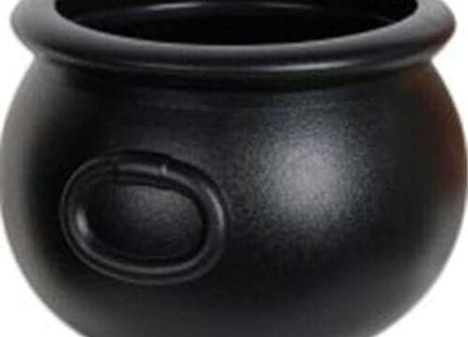 18" Cauldron Container - Black - SKU:20118 - UPC:042465201189 - Party Expo