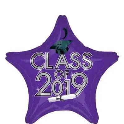 18" Class of 2019 Purple Mylar Balloon (1ct) Party Expo
