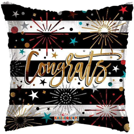 18" Congrats Fireworks Mylar Balloon #70 Party Expo