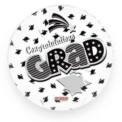18" Congratulations Grad Mylar Balloon White - G29 Party Expo