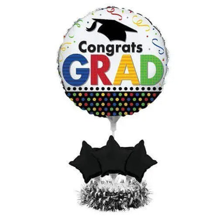 18" Graduation "Congrats Grad" Centerpiece Balloon Kit - Multicolor Party Expo