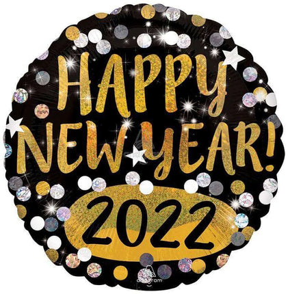 18" Happy New Year 2022 Mylar Balloon Party Expo