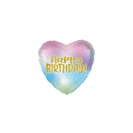 18" Iridescent Birthday Heart Mylar Balloon #81 Party Expo