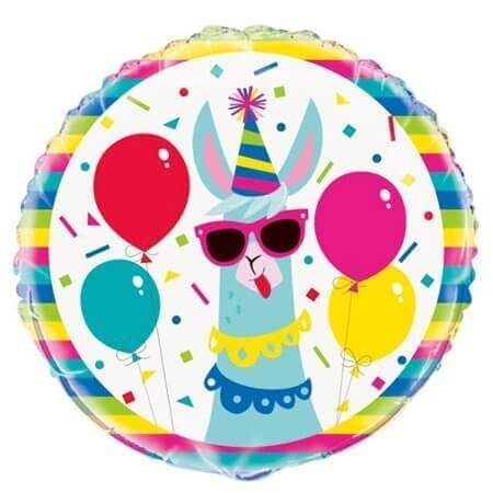 18" Llama Birthday Mylar Balloon #236 - SKU:73236 - UPC:011179732364 - Party Expo