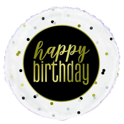 18" Metallic Happy Birthday Mylar Balloon #74 Party Expo