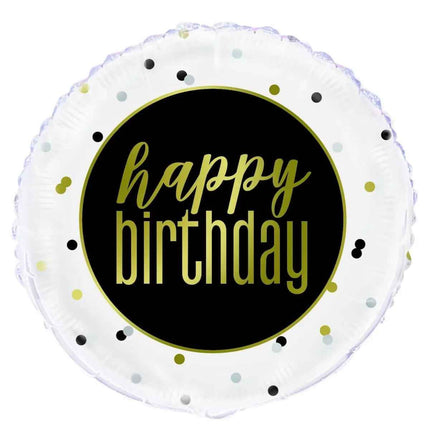 18" Metallic Happy Birthday Mylar Balloon #74