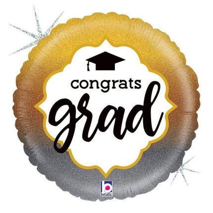 18" Metallic Ombre Grad Glitter Mylar Balloon - G3 Party Expo