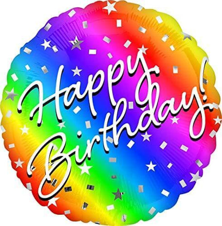 18" Ombre Birthday Mylar Balloon #398 - SKU:A4-1599/103465 - UPC:026635415996 - Party Expo