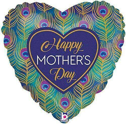 18" Peacock Happy Mother's Day Mylar Balloon Party Expo