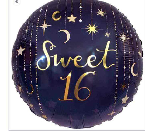 18" Sweet 16/Starry Night Mylar Balloon #417 Party Expo