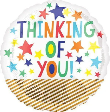 18" Thinking of You Fun Stars Mylar Balloon #169 Party Expo
