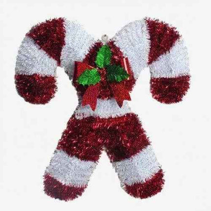 18" 2D Double Candy Cane Wreath Party Expo