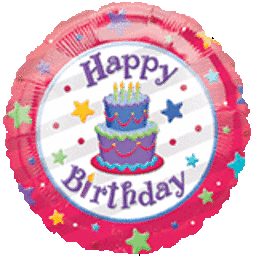 18" Happy Birthday Cake Mylar Balloon Party Expo