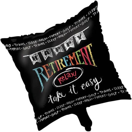 18" Retirement Chalk Square Mylar Balloon Party Expo