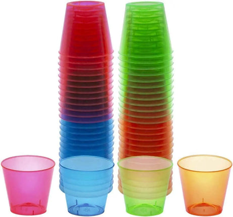 1oz Neon Assorted Shot Glasses (50ct) - Party Expo