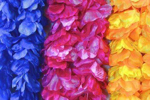 Luau - 2 Tone Large Silk Lei - Party Expo