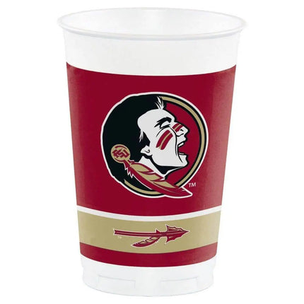 20oz Florida State University (FSU) Seminoles Plastic Cups (8ct) - Party Expo