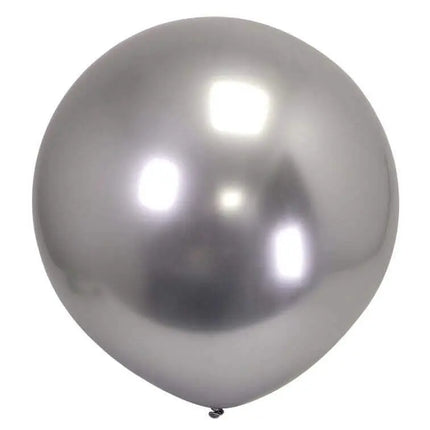 21" Reflective Chrome Silver Latex Balloon (1ct) Party Expo