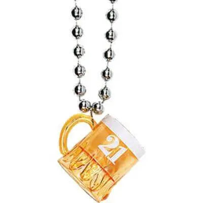 21st Brillant Birthday Beer Mug On Chain - Party Expo