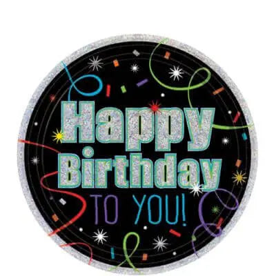 21st Brilliant Birthday 7" Plate Prism Party Expo