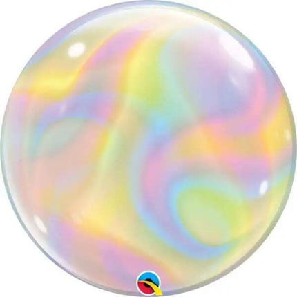 22" Iridescent Swirls Bubble Balloon Party Expo