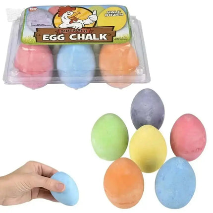 2.5" Egg Sidewalk Chalk (6pcs) Party Expo