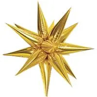 26" Star-Burst Mylar Balloon - Gold Party Expo