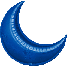 26" Blue Crescent Mylar Balloon Party Expo