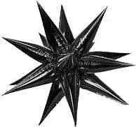 26" Star-Burst Mylar Balloon - Black Party Expo