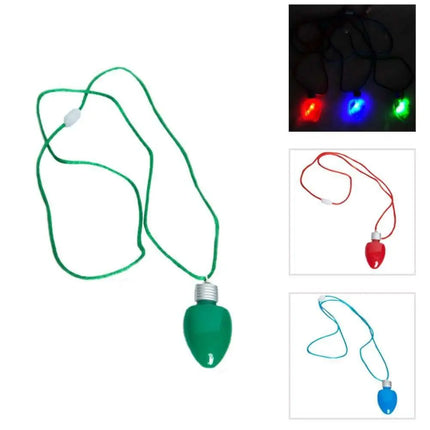 28" Flashing Christmas Bulb Necklace Party Expo
