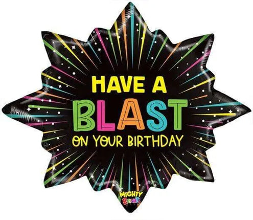 32" Mighty Birthday Blast Mylar Balloon Party Expo
