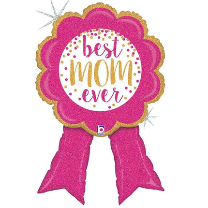 33" Best Mom Ribbon Mylar Balloon #376 Party Expo
