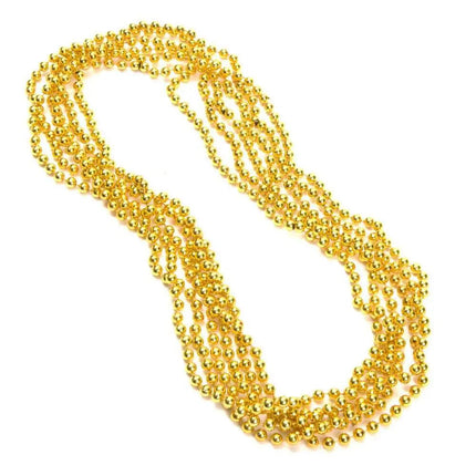 33" Gold Bead Necklaces (12 Count) Party Expo