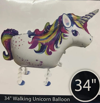 34" Walking Unicorn Party Expo