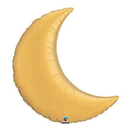 35" Crescent Moon Mylar Balloon - Gold (SS34) Party Expo