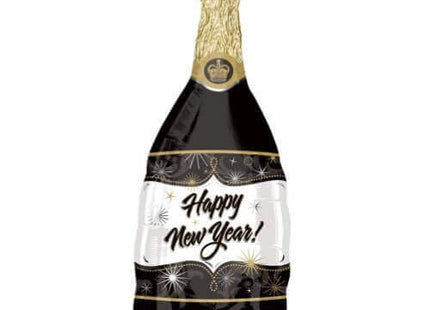 36" Champagne New Year Mylar Balloon - SKU: - UPC:026635184359 - Party Expo