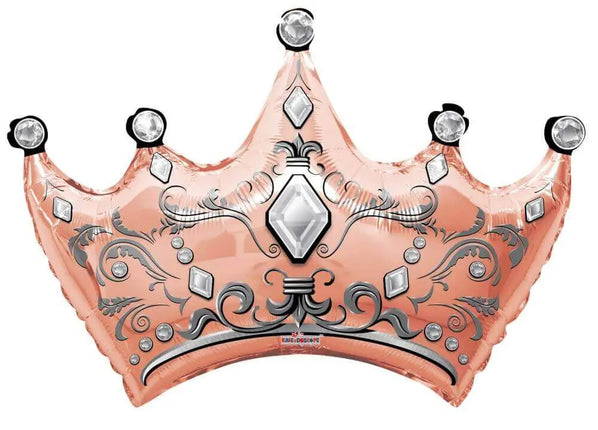 36" Crown Rose Gold Mylar Balloon Party Expo