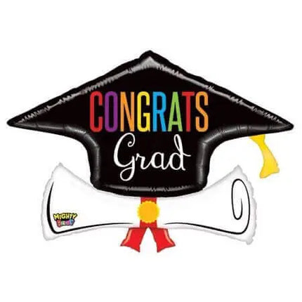 36" Mighty Congrats Diploma Mylar Balloon Party Expo