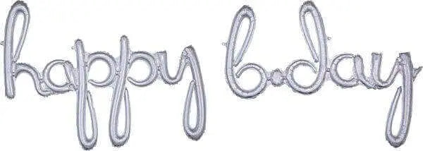 39" Happy Birthday Script Phrase Holographic Mylar Balloon Party Expo