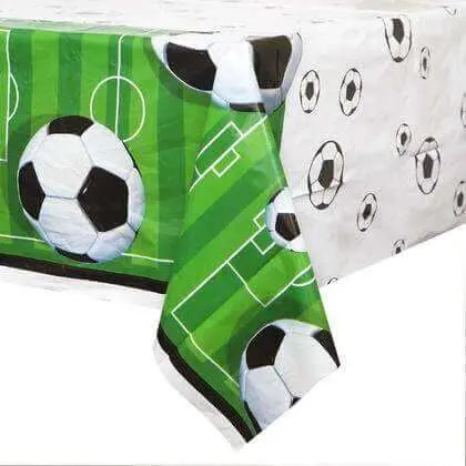3D Soccer Plastic Table Cover - Party Expo