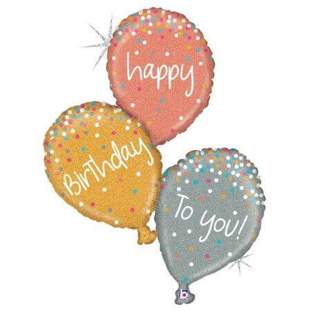 40" Happy Birthday To You Mylar Balloon - Rose Gold - SKU:B3-5852 - UPC:030625358521 - Party Expo