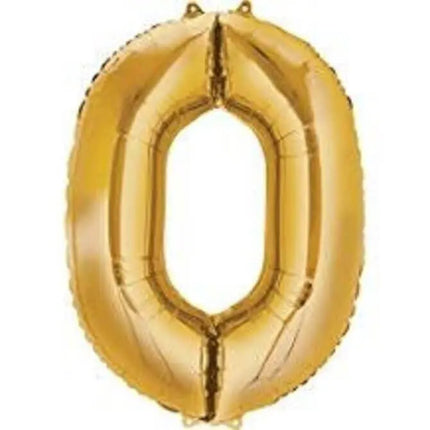40" Number '0' Mylar Balloon - Gold Party Expo