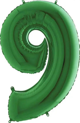 40" Number '9' Mylar Balloon - Green Party Expo