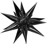 40" Star-Burst Mylar Balloon - Black Party Expo