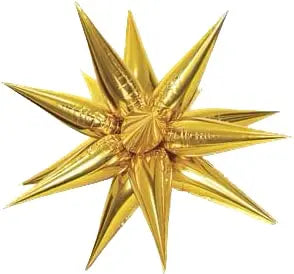 40" Star-Burst Mylar Balloon - Gold Party Expo